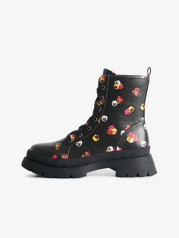 Desigual Boot Flowers Ankle boots Black