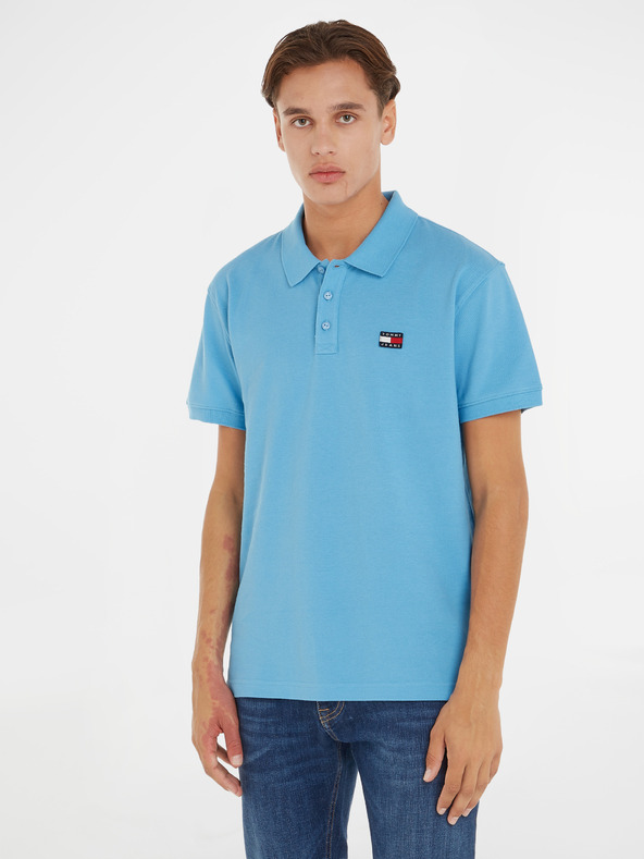 Tommy Jeans Badge Polo Shirt Blue