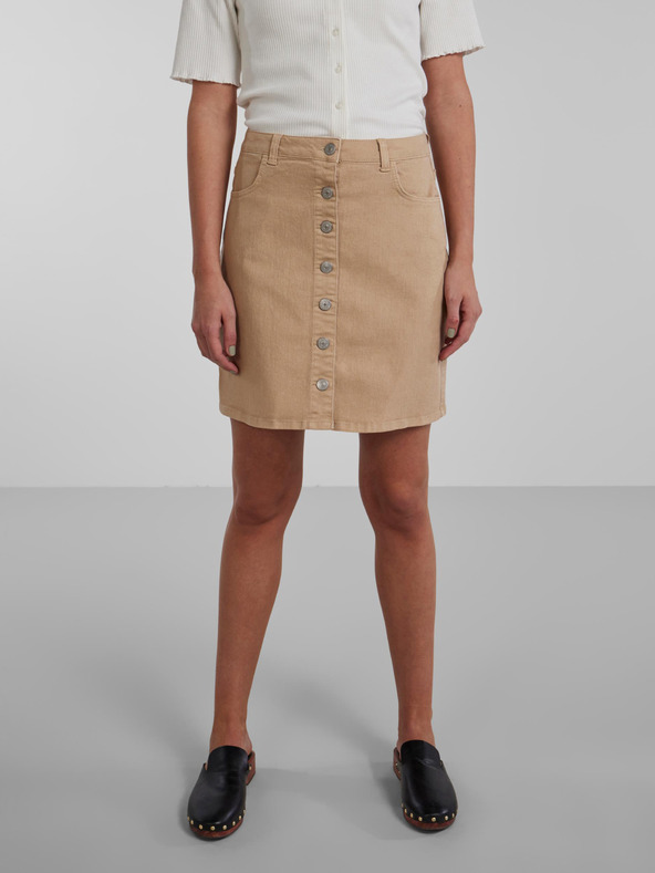 Pieces Peggy Skirt Brown